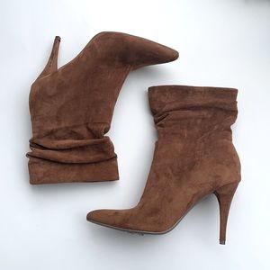 Faux suede boots!
